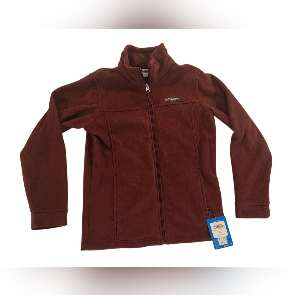 Columbia Burgundy Fleece Jacket - Boy's Medium (10/12)